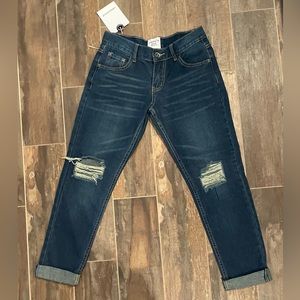 Cropped distressed jeans size 3 NWT